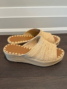 Carrie Forbes rattan platform sandals 7